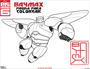 baymax figura para colorear big hero 6