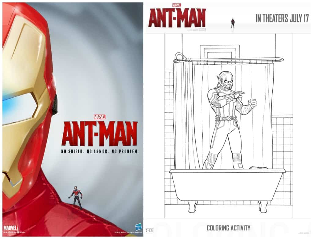 Ant-Man el hombre hormiga figuras para colorear