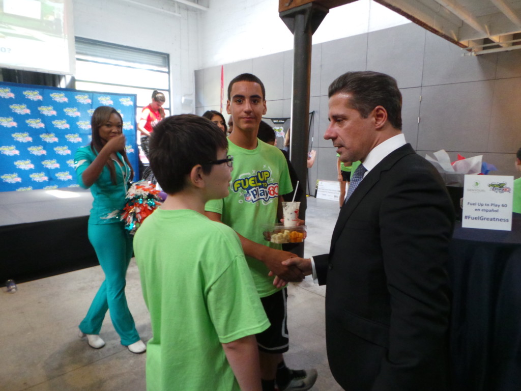 Superintendent Alberto Carvalho and student from Hialeah Gardens