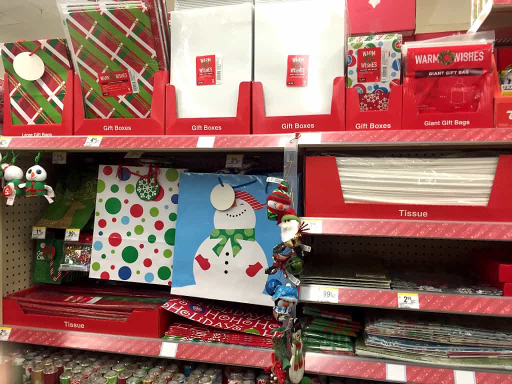 Walgreens cajas y papel de regalo navidad