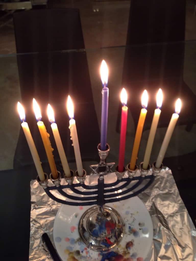 lighted chanukkah