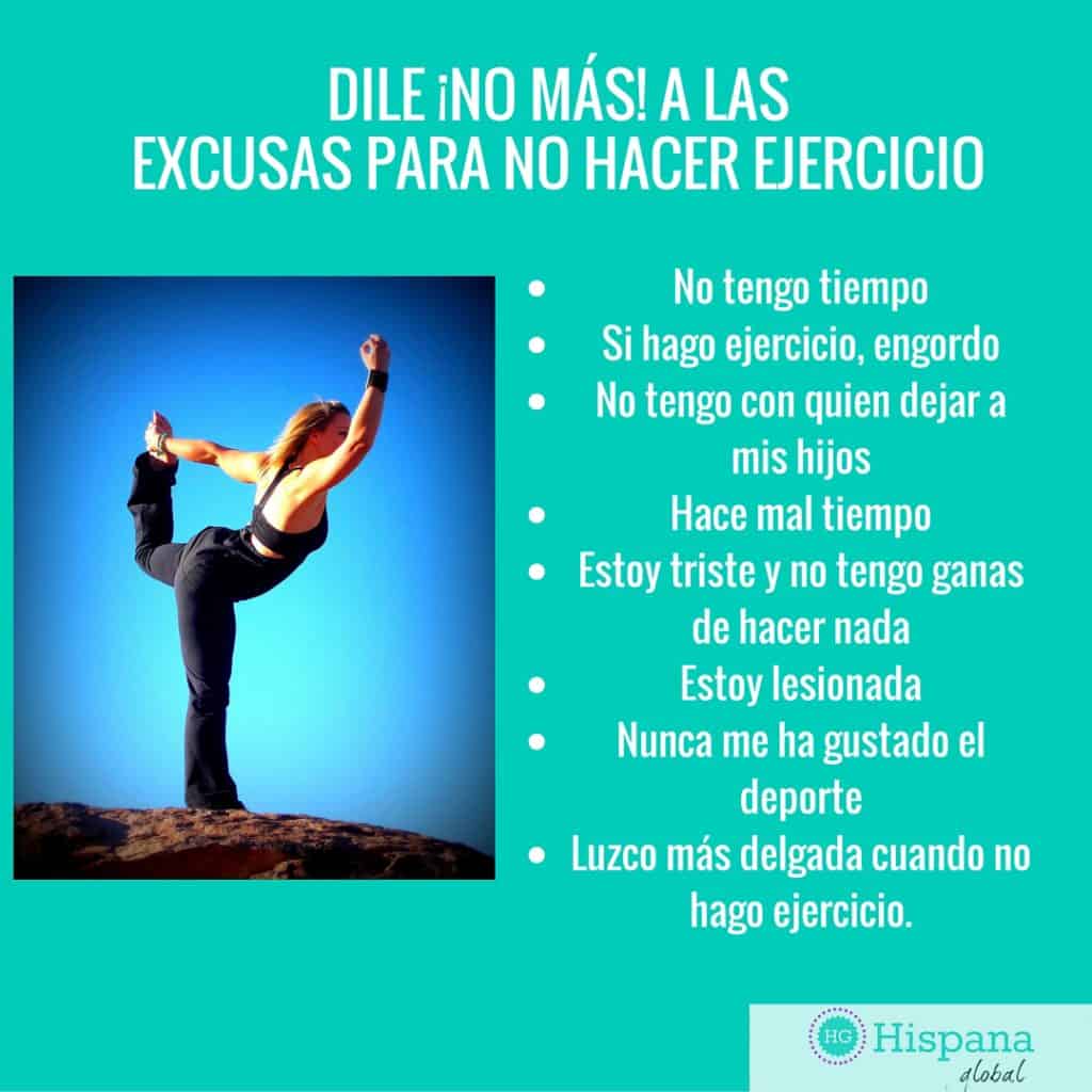 Dile no más a las excusas para no hacer ejercicio
