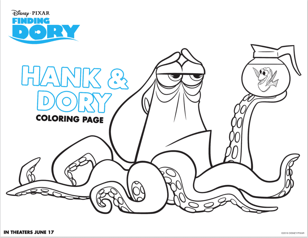 Hank y Dory dibujos para colorear