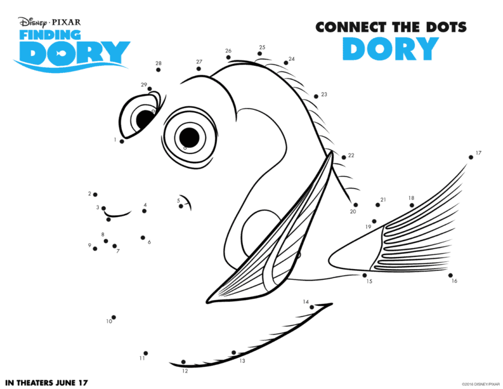Finding Dory une los puntos Buscando a Dory