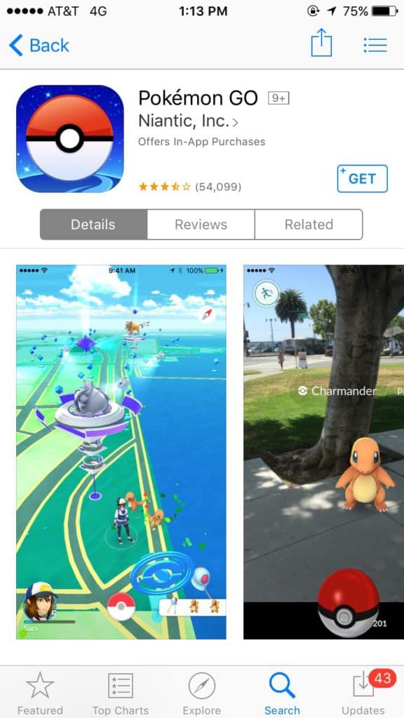 Pokemon Go juego de realidad aumentada