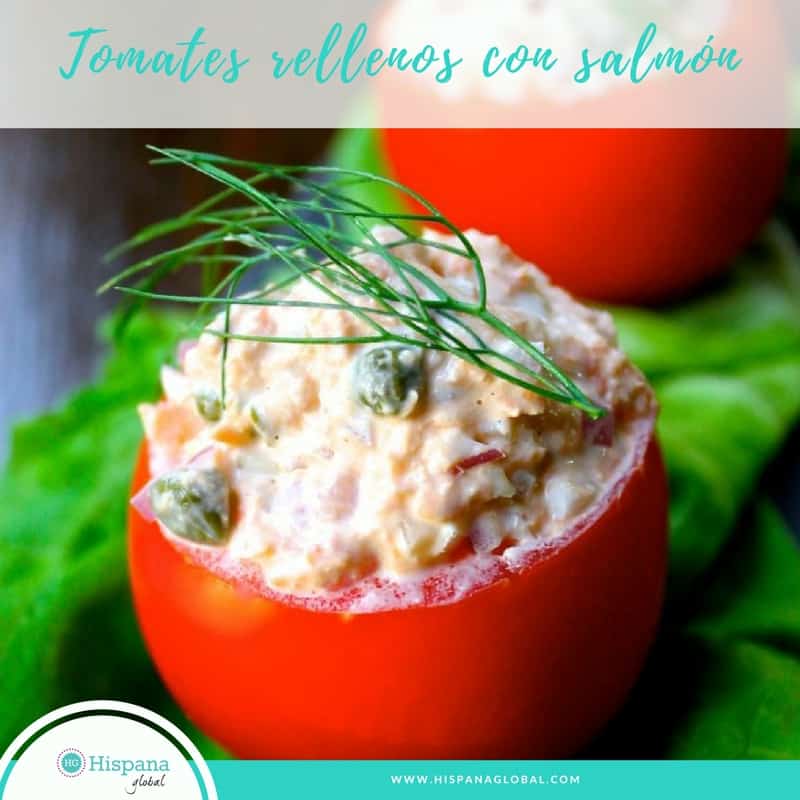 Receta para la cuaresma de tomates rellenos de salmón
