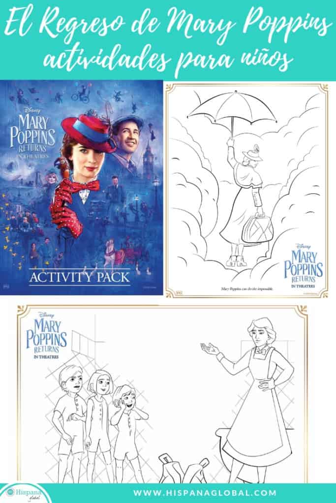 Divierte a los niños con estos dibujos para colorear y actividades de la nueva película El Regreso de Mary Poppins (Mary Poppins Returns). ¡Son gratis!