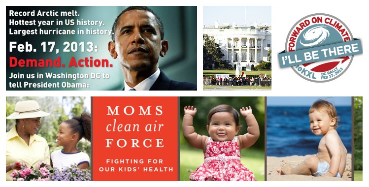 rally por cambio climático con Moms Clean Air Force
