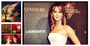 Jennifer Lawrence en evento de Catching Fire y Covergirl