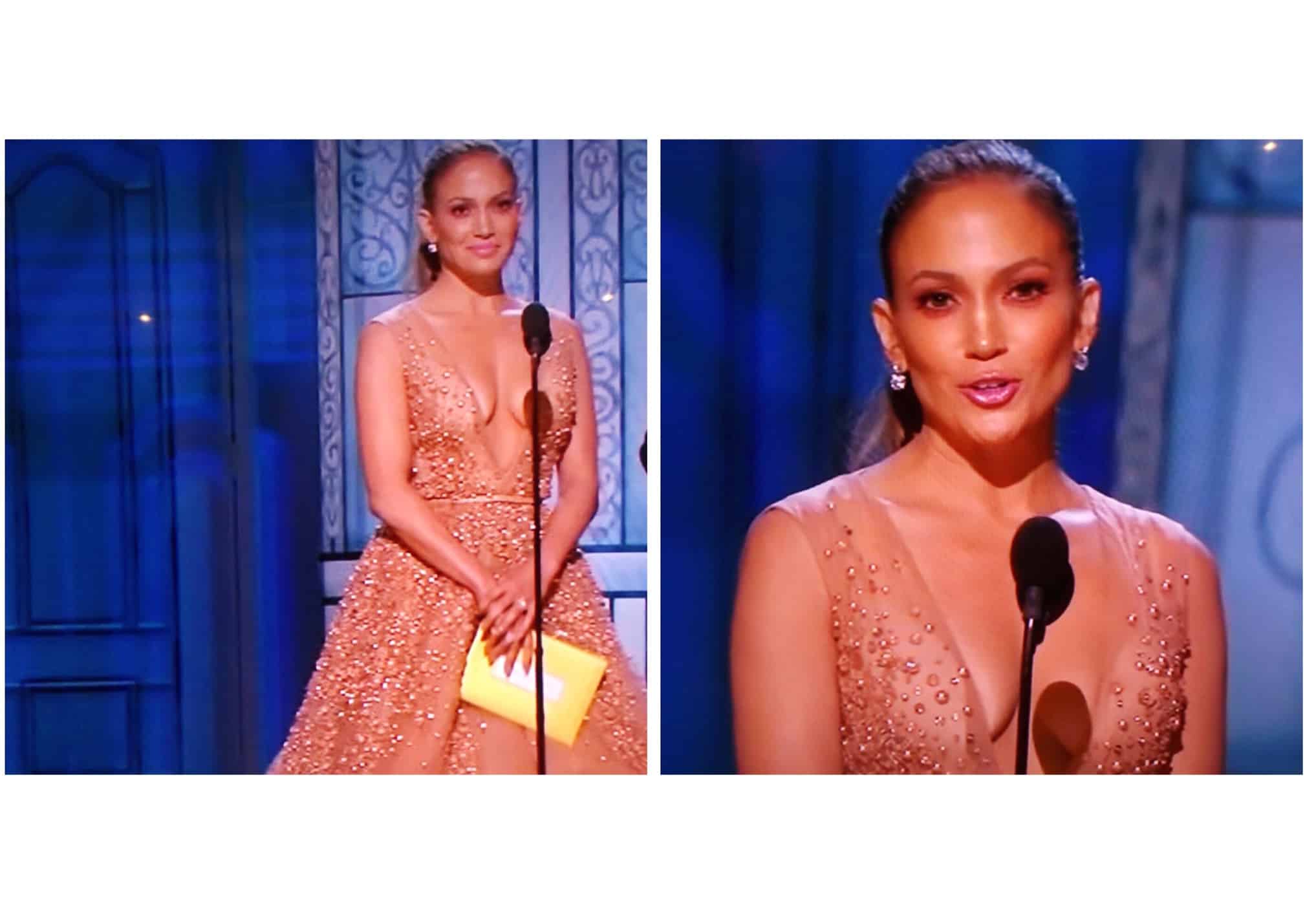 Detalles del maquillaje y peinado de Jennifer López en los Premios Oscar
