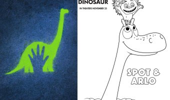 Figuras para colorear de Un Gran Dinosaurio de Disney Pixar