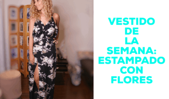 Vestido largo con estampado de flores