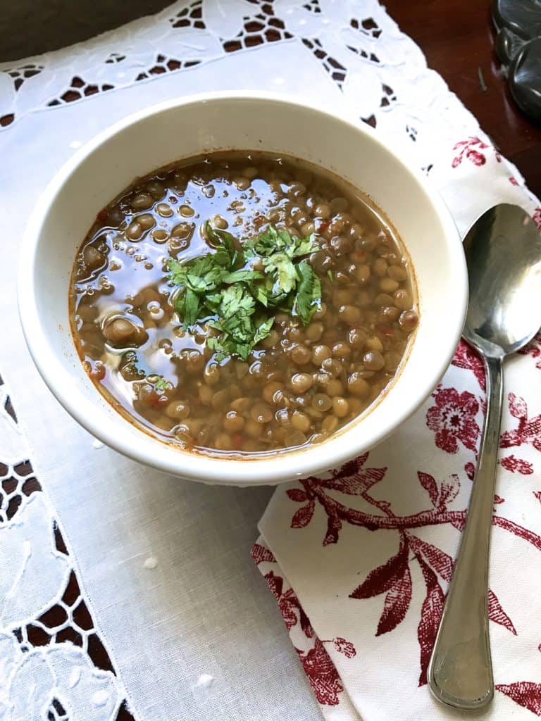 sopa de lentejas