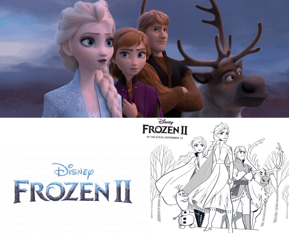 Dibujos para colorear y pintar gratis de Frozen 2 de Disney