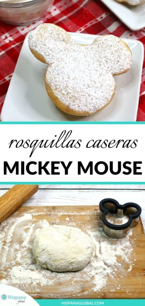 Cómo hacer rosquillas caseras de Mickey Mouse, inspiradas en los beignets que venden en los parques de Disney. 