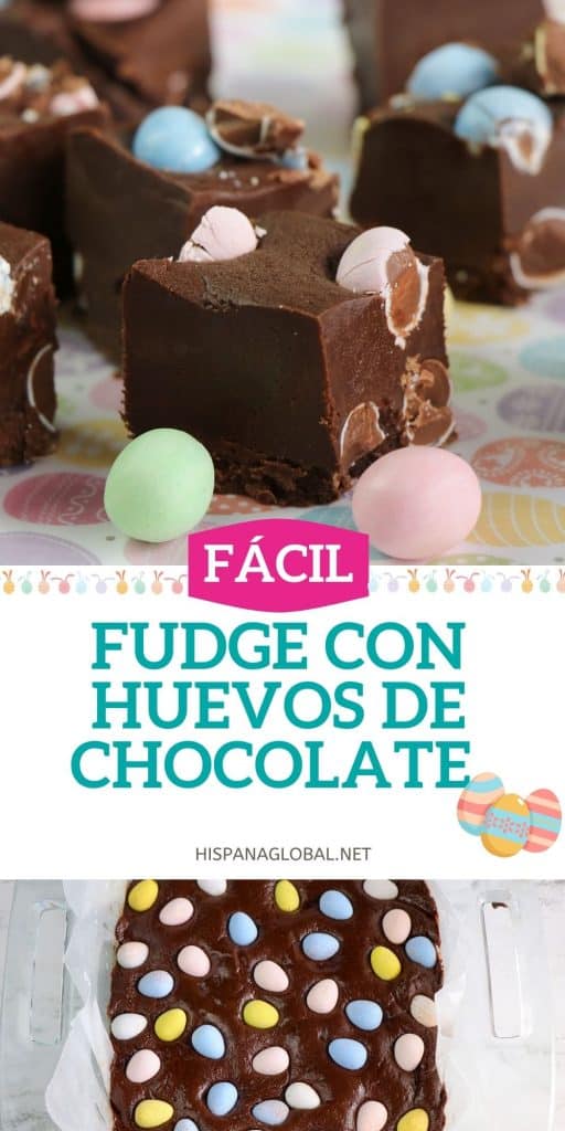 Aprovecha los huevos de chocolate para preparar este delicioso fudge o caramelo blando. ¡Solamente necesitas 4 ingredientes!
