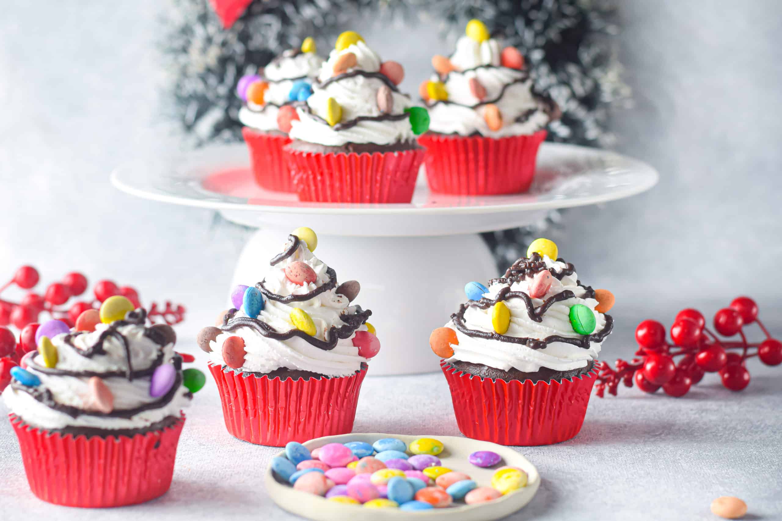 Espectaculares cupcakes para Navidad